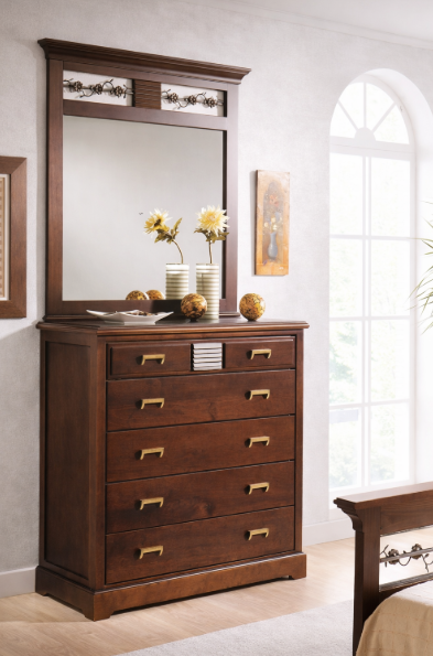 328-VENECIA  Dormitorio matrimonio macizo de madera